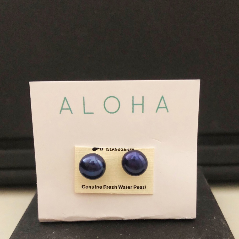 Blue Pearl Earrings